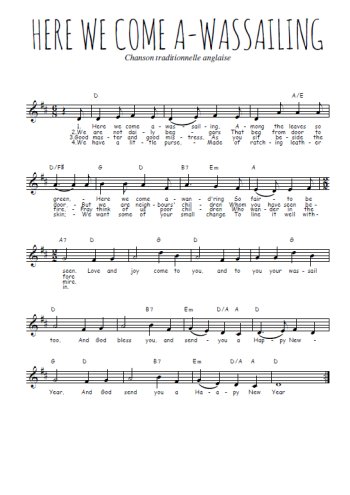 Here we come a-wassailing